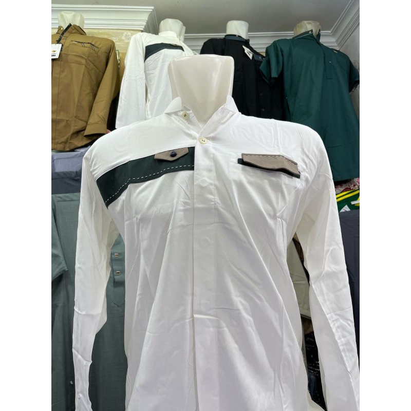 BAJU KOKO PUTIH AL-LUTHFI LENGAN PANJANG|BAJU KOKO LENGAN PANJANG MERK AL-LUTHFI