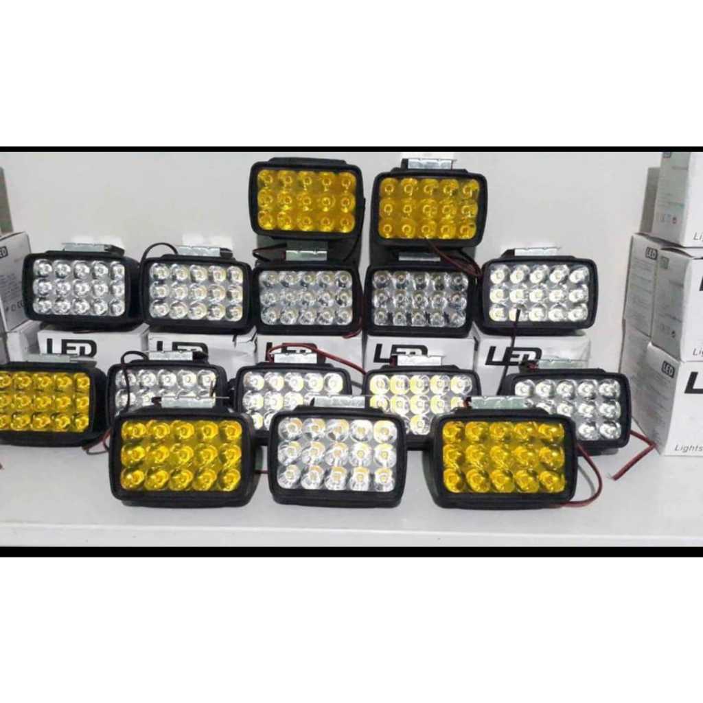 Lampu Sorot Tembak LED 15 mata SUPER LASER Universal mobil motor 12v - Lampu tembak sorot led cwl cr