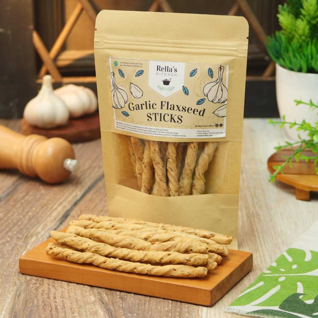 

Garlic Flaxseed Sticks