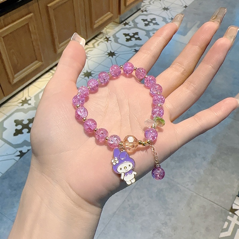 Sanrio Gelang Manik-Manik Motif Kartun / Gelang Sanrio Anak-anak Manik-manik Kristal