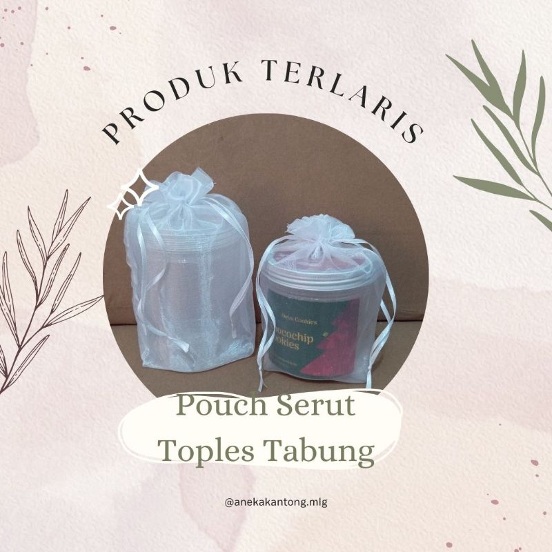 

Pouch Serut Toples Tabung /Kantong kain kaca / Kantong accesoriess