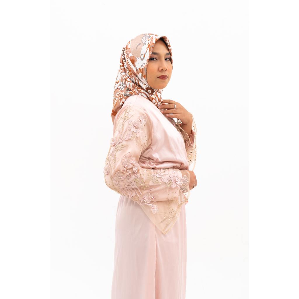 Anggrek dress silk premium outer brokat