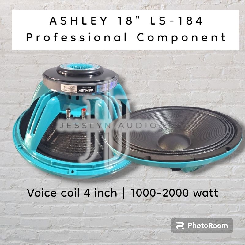 Speaker ASHLEY 18"  LS-184 Professional Component Speaker 18 inch Voice Coil 4 inch 2000watt origina
