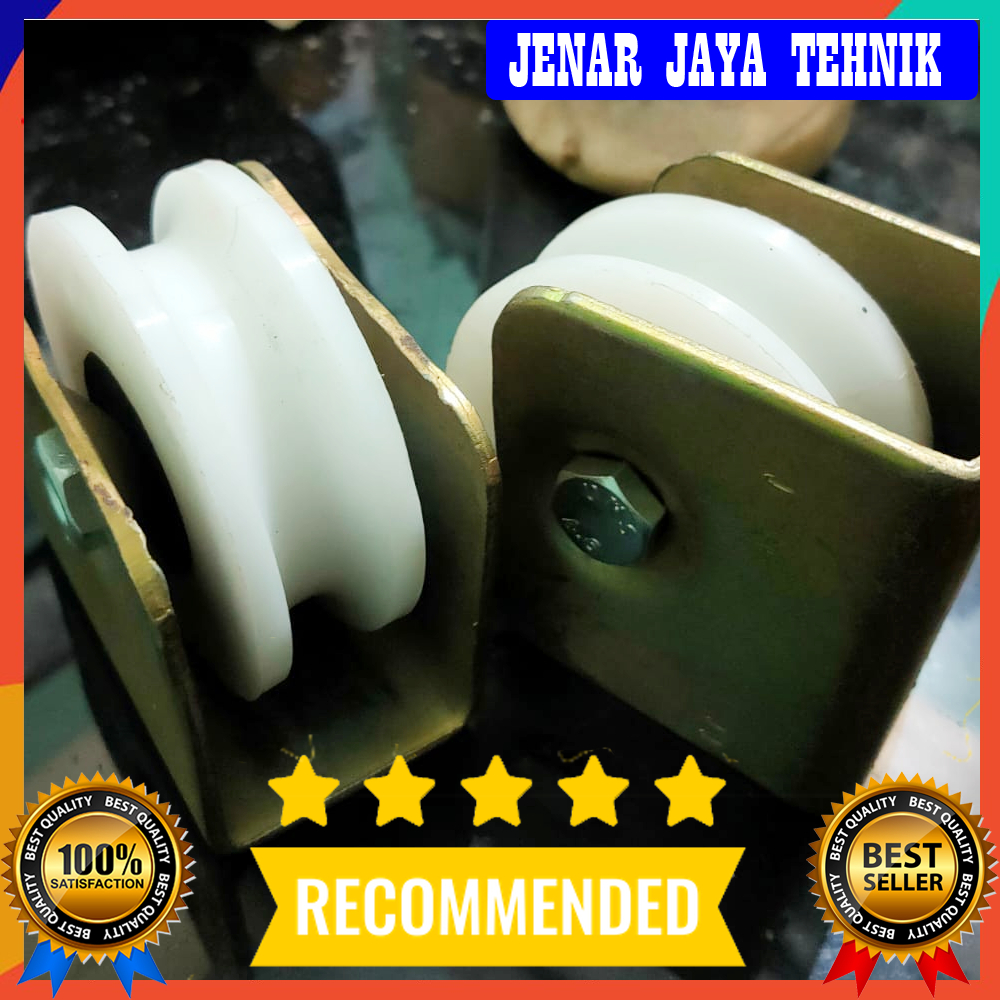 RODA NILON PAGAR BESI UK. 8CM DOBEL LAKHER SIAP PAKAI.