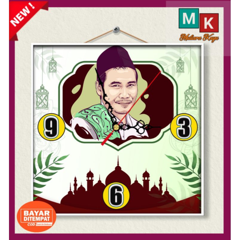 POTO POSTER JAM DINDING GUS BAHA