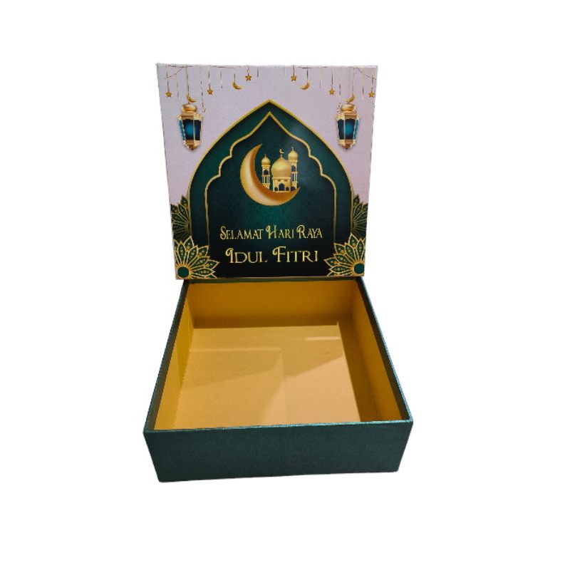 

Hardbox Motif Lebaran/Idul Fitri ukuran 22x22x8 lapis / kue kering