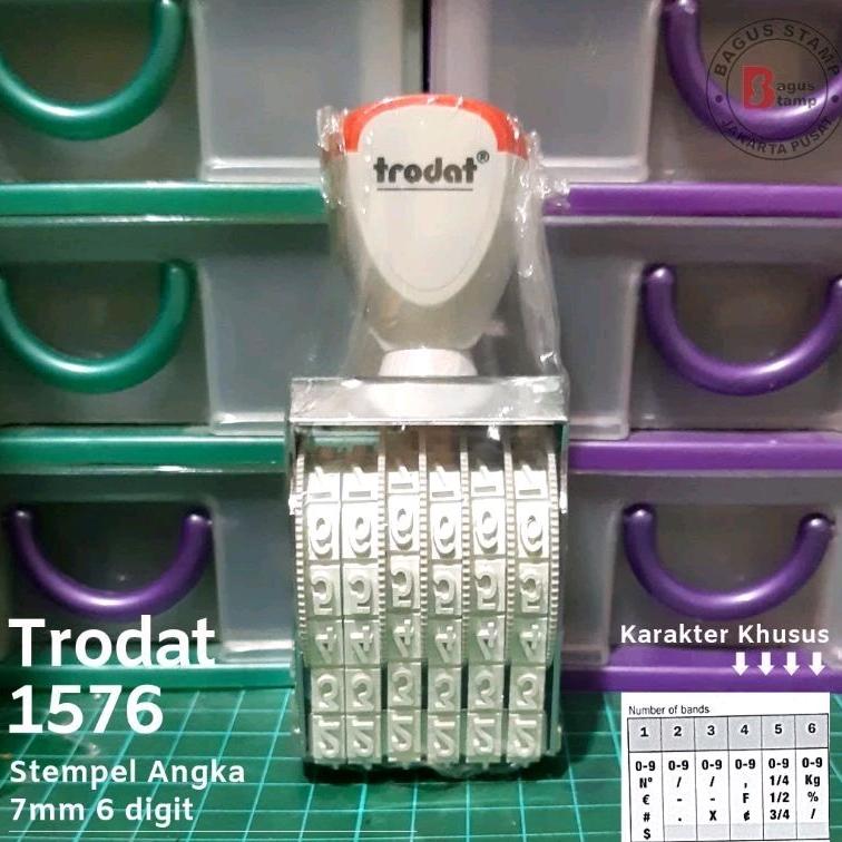 

Stempel Angka Manual 6 Digit 7mm 9mm Trodat 1576 1596