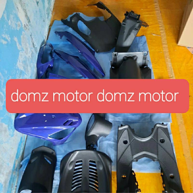 cover full body halus kasar yamaha mio sporty warna biru