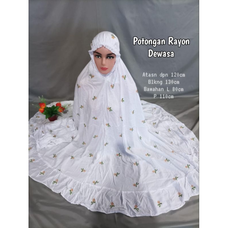 Mukena Potongan Rayon |Mukena Atas bawah Dewasa