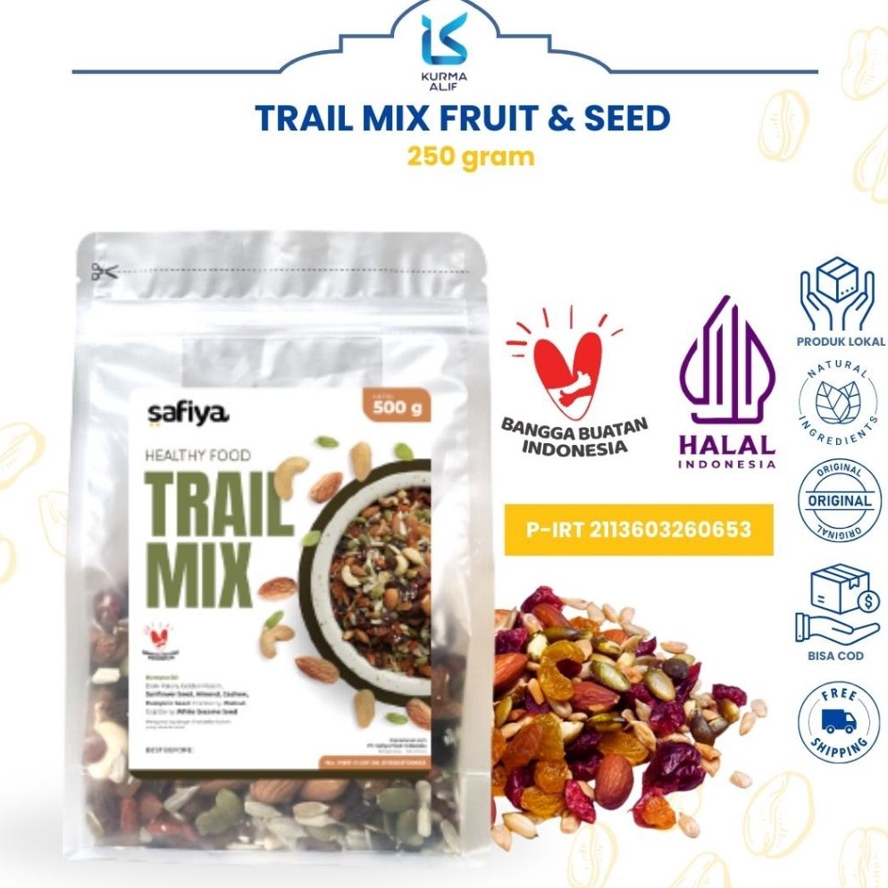 

RNJ991 1212 MALL Trail Mix Safiya 25 gr Berry Nut and Seed Original Cemilan Sehat Rasa Enak