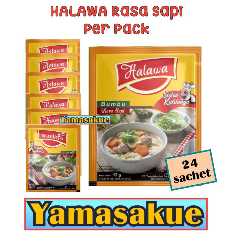 

HALAWA Bumbu Penyedap Rasa Sapi Per Pack (24 Sachet)