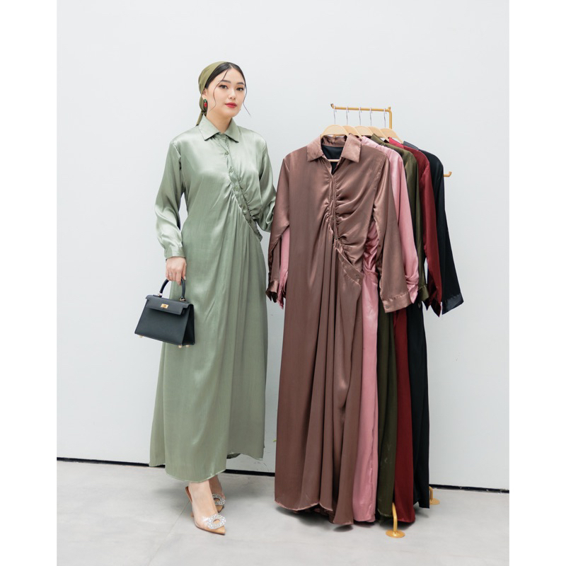 Celina Maxi Dress | Dress Silk | Gamis Muslim | Baju Muslim | Baju Lebaran