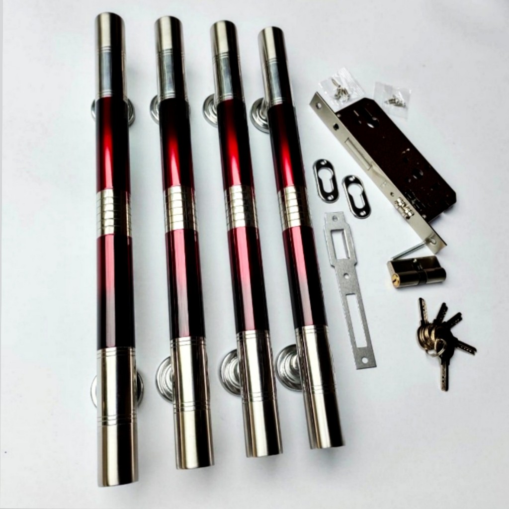 1 set handle pintu gagang pintu stainless gagang pintu minimalis