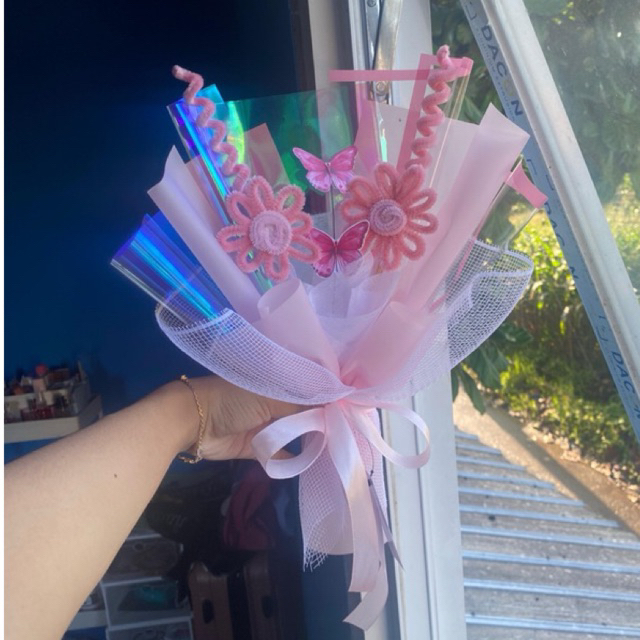 Buket bunga pipe clean no led