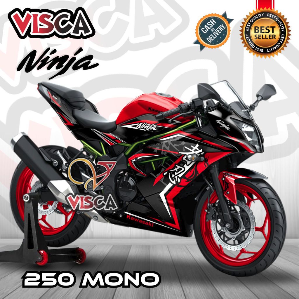 Decal Ninja 250RR Mono Full Body Stiker Ninja 250SL Striping Ninja 250 Sl Mono Dekal Ninja 250 Mono 