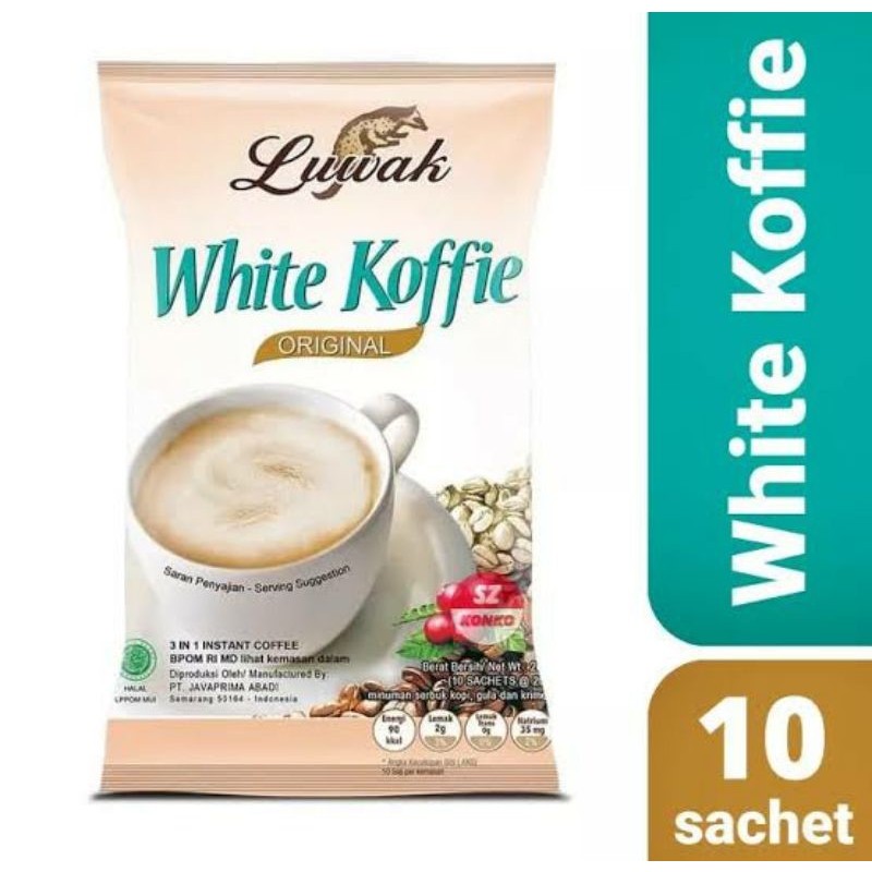 

Kopi Luwak white Coffie 20g RENCENG ( ISI 10)