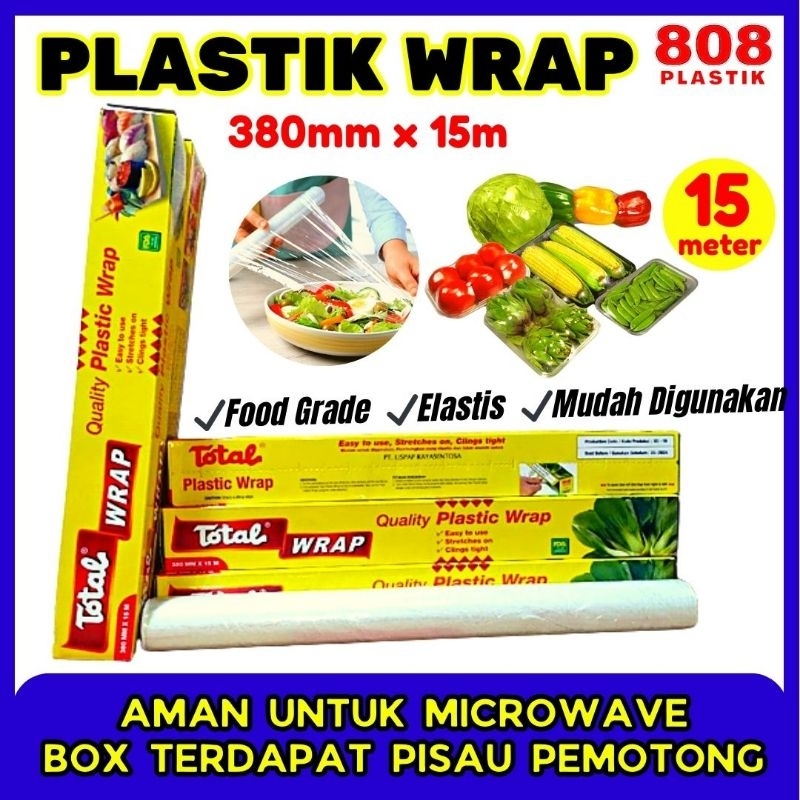 

Total Plastik Wrap 38CM X 15M Food Grade Wrapping Plastik 15 Meter