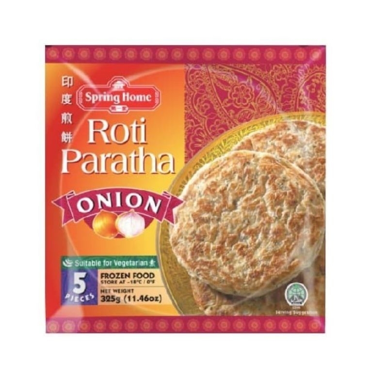 

Spring Home TYJ Roti Paratha Rasa Bawang Bombay / Roti Paratha Onion | Berat Bersih 325gr