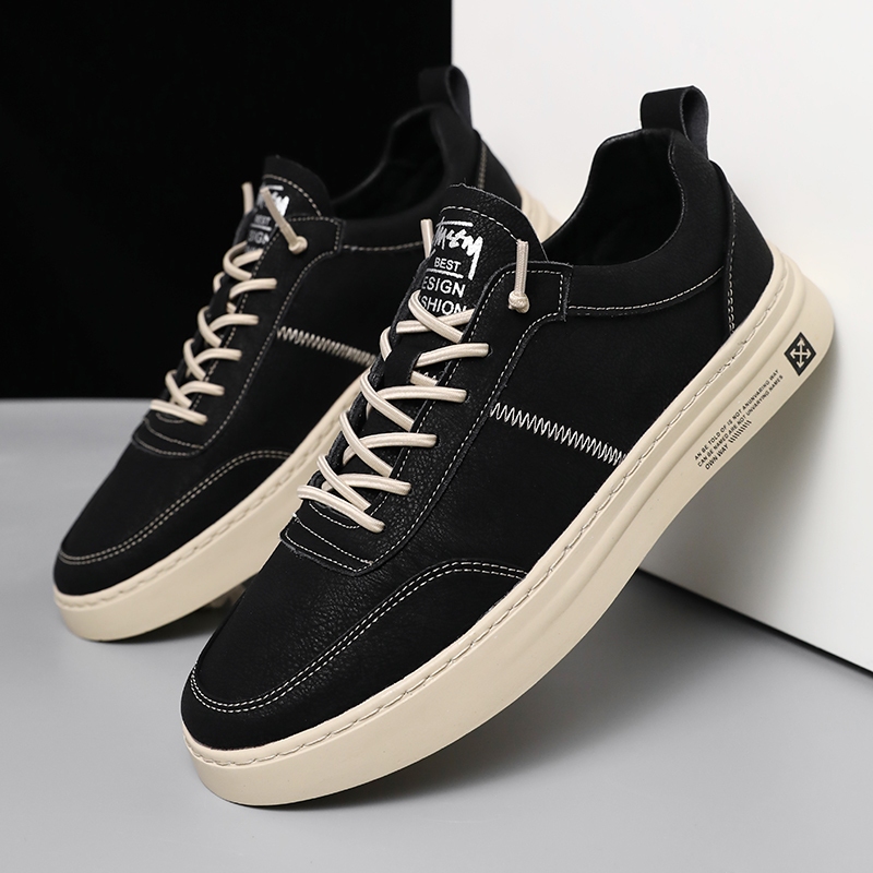 Shendu Sepatu Sneakers Pria Hitam Sepatu Pria Olahraga Casual Sneakers Sport Sepatu Kain Pria Kanvas