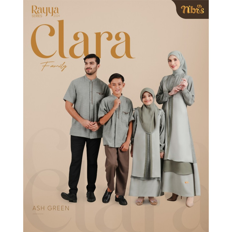 Rayya series Nibras Clara 2024 Sarimbit rayya series Nibras CLARA Ash Green Nibras