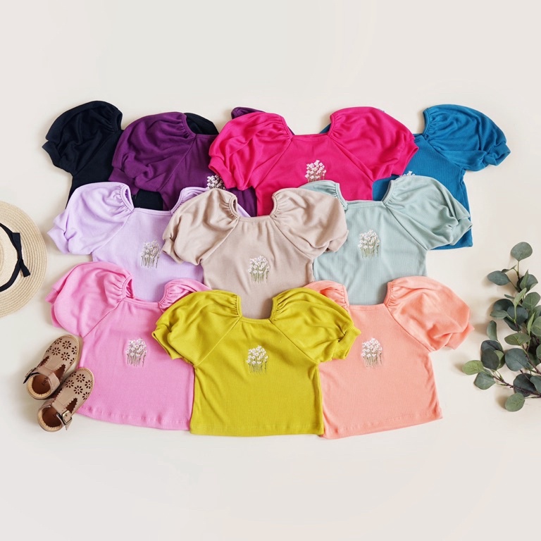 PFQ125 1212 MALL FLO BLOOMY  LITTLECAIM  baju anak perempuan  kaos anak