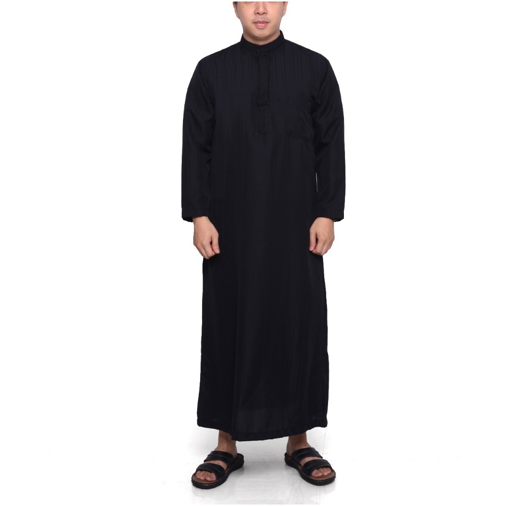 jubah pria gamis pria gamis jubah dewasa bordir hitam