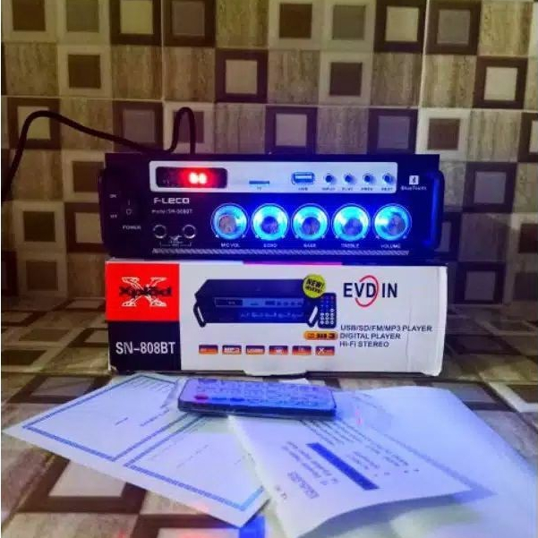 Amplifier Fleco SN 808BT/Amplifier Bluetooth/Power Amplifier Fleco 808