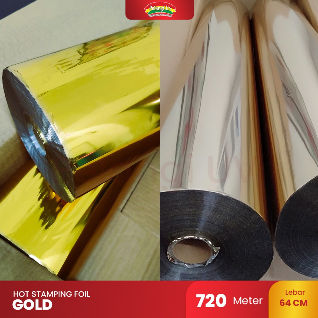

[Termurah] Hot Stamping Foil Gold / Hot Print Foil Gold Ukuran 720m - Pelangi UV