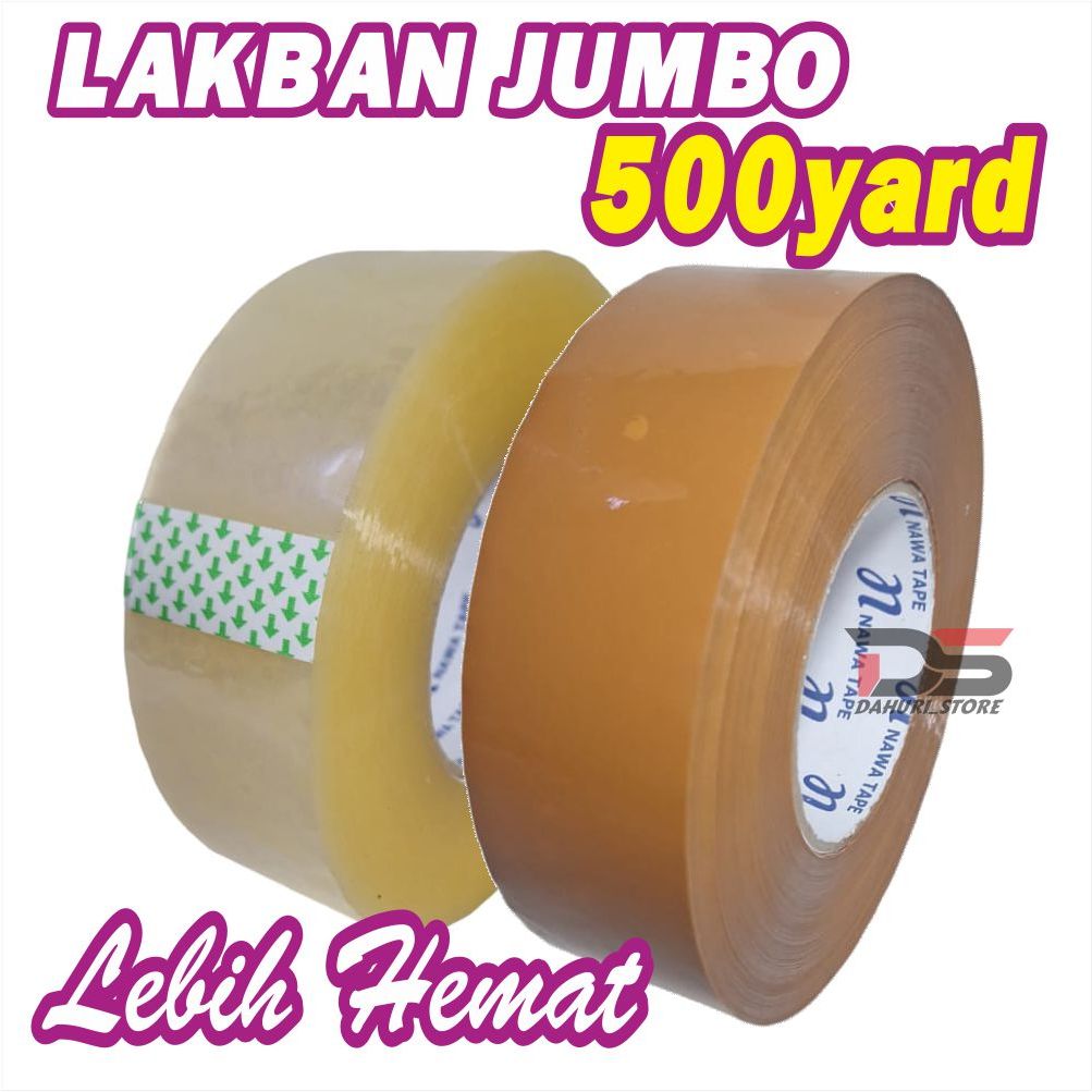 

HARGA 1 PCS/ROLL LAKBAN JUMBO 45 X 500 YARD WARNA BENING & COKLAT, KUAT BERKUALITAS JunDW