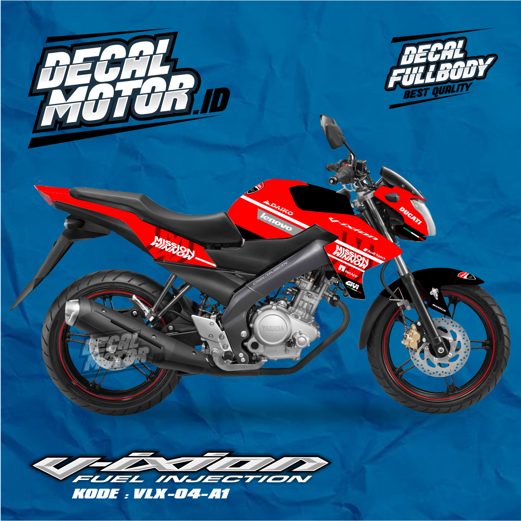 Decal Fullbody Vixion Lightning / Striping Decal Vixion Lightning Injection 2012 / Stiker Motor Vixi