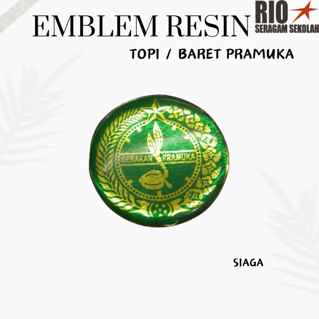 EMBLEM TOPI SIAGA RESIN/ PIN TOPI PRAMUKA/ EMBLEM TOPI CEWE/ PIN TOPI PRAMUKA PUTRA PUTRI/ EMBLEM RE