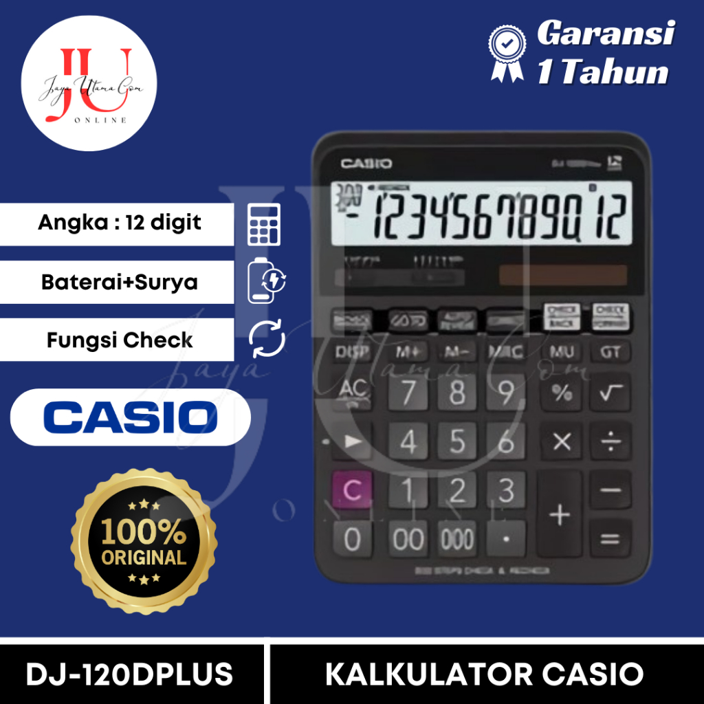 

Kalkulator Casio DJ 120 D Plus , MJ 120D CHECK CORRECT