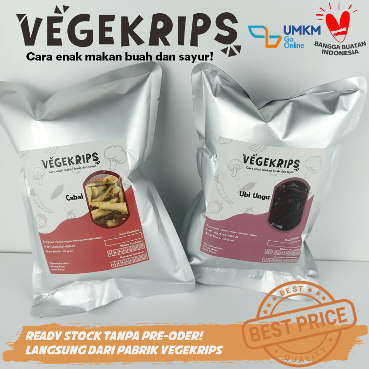

Keripik Cabai 50 Gr FREE Ubi Ungu 50 Gr VEGEKRIPS