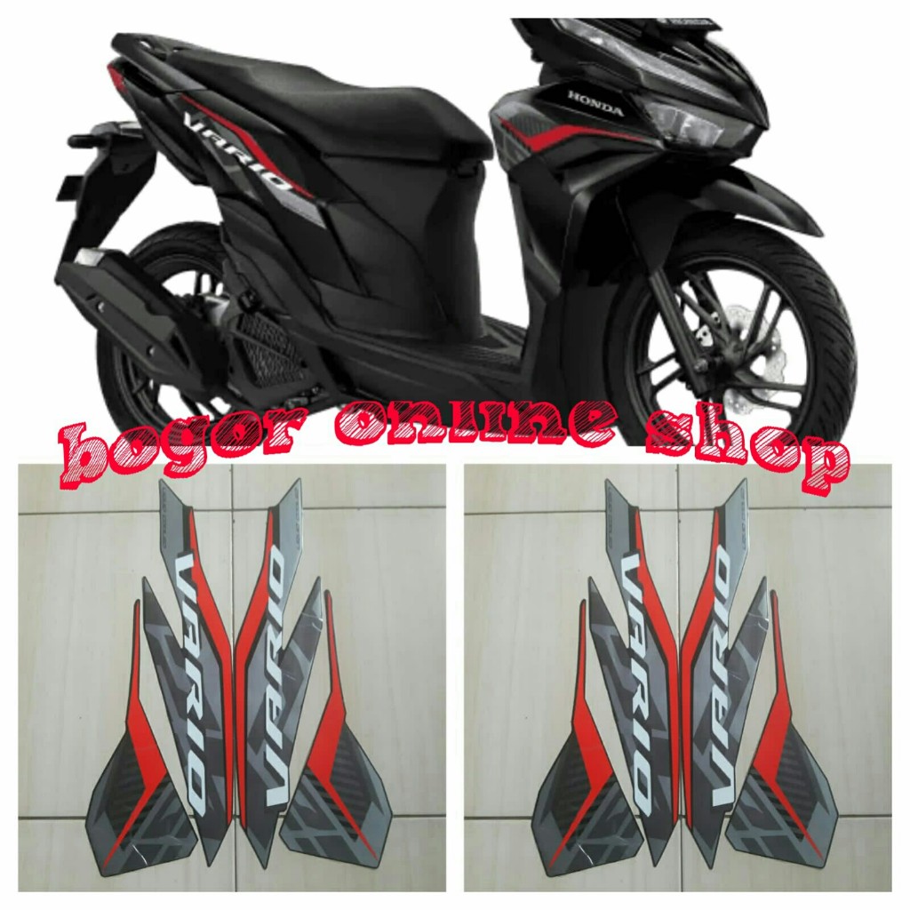 stiker body motor vario 125 2022 full hitam