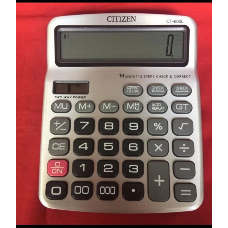 

KALKULATOR BESAR CT 860 L 14 DIGIT / CALKULATOR DAGANG 14 DIGIT CT 860 L check and correct