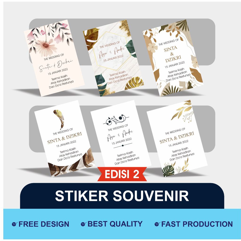 

Stiker ucapan souvenir wedding | Stiker Souvenir | sticker pernikahan Edisi 2