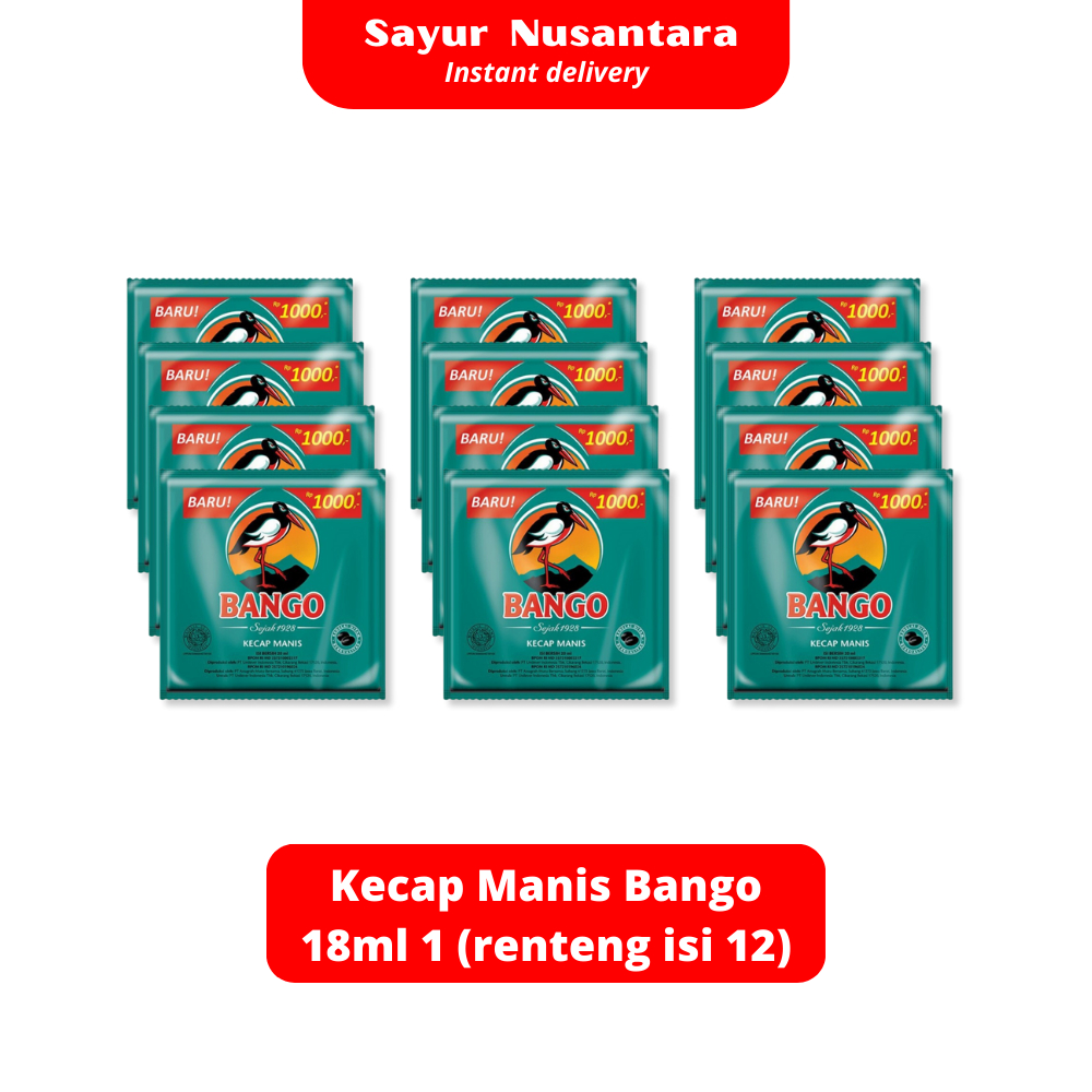 

Kecap Manis Bango 18ml 1 renteng isi 12 - Sayur Nusantara