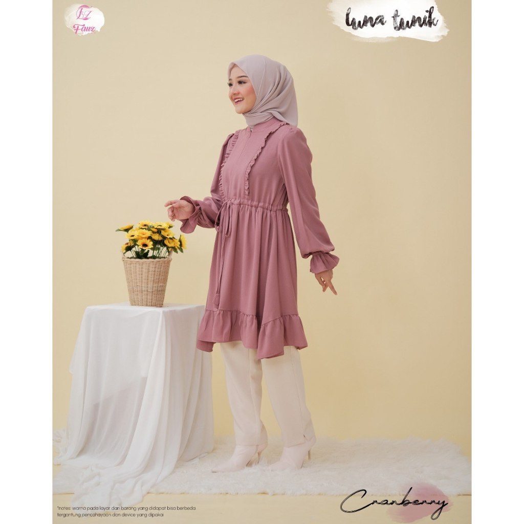 TUNIK LUNA CHANBERRY XL BY FAUZ HIJAB