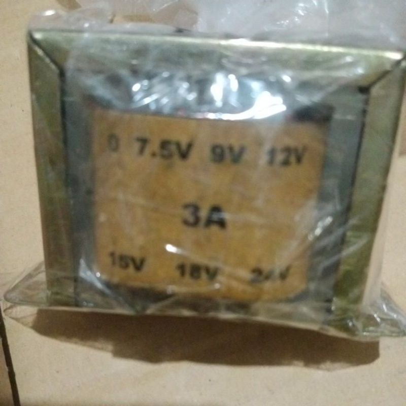 trafo 3 ampere engkel non CT 7, 5v .9v.12v .15 v .18 v .24 v