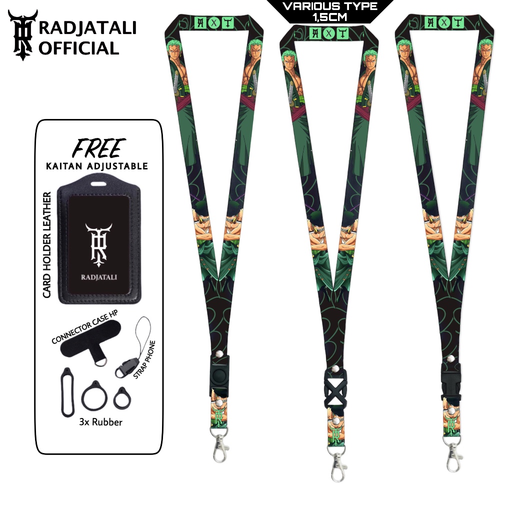

Lanyard Radjatali 1.5cm One Piece V1 Gantungan Tali Holder ID Card - One Piece Series