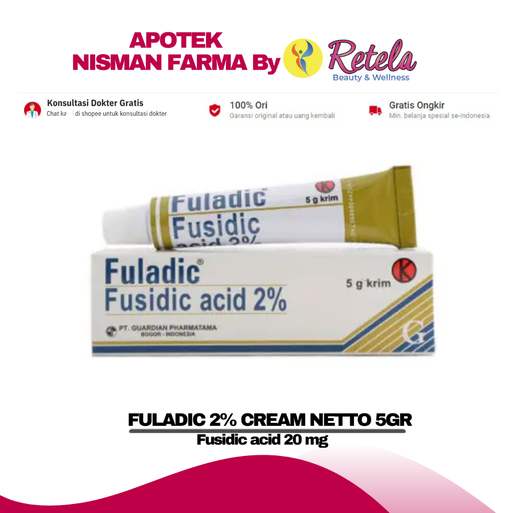 FULADIC 2% CREAM 5GR ( FUSIDIC ACID 20 MG )