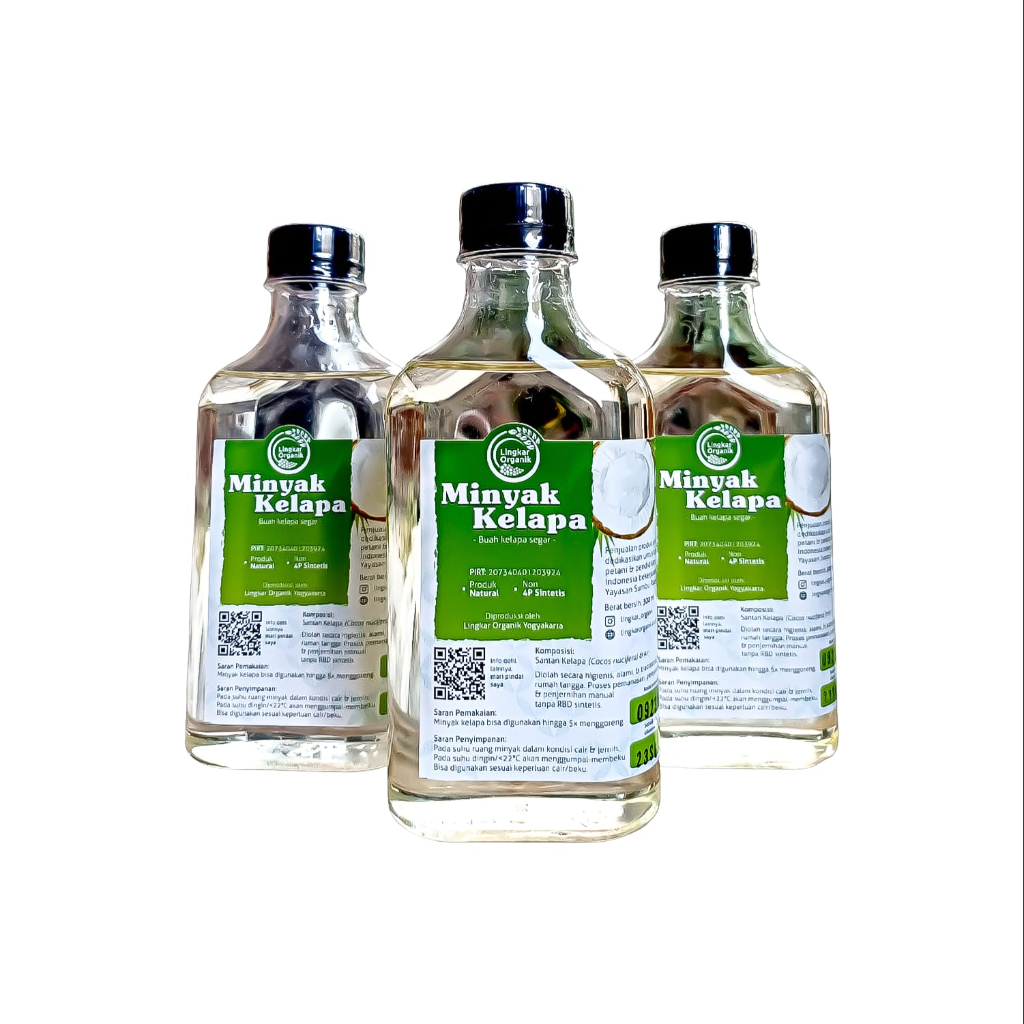 

Lingkar Organik - Minyak Kelapa / Coconut Cooking Oil / Minyak Goreng Kelapa 300ml