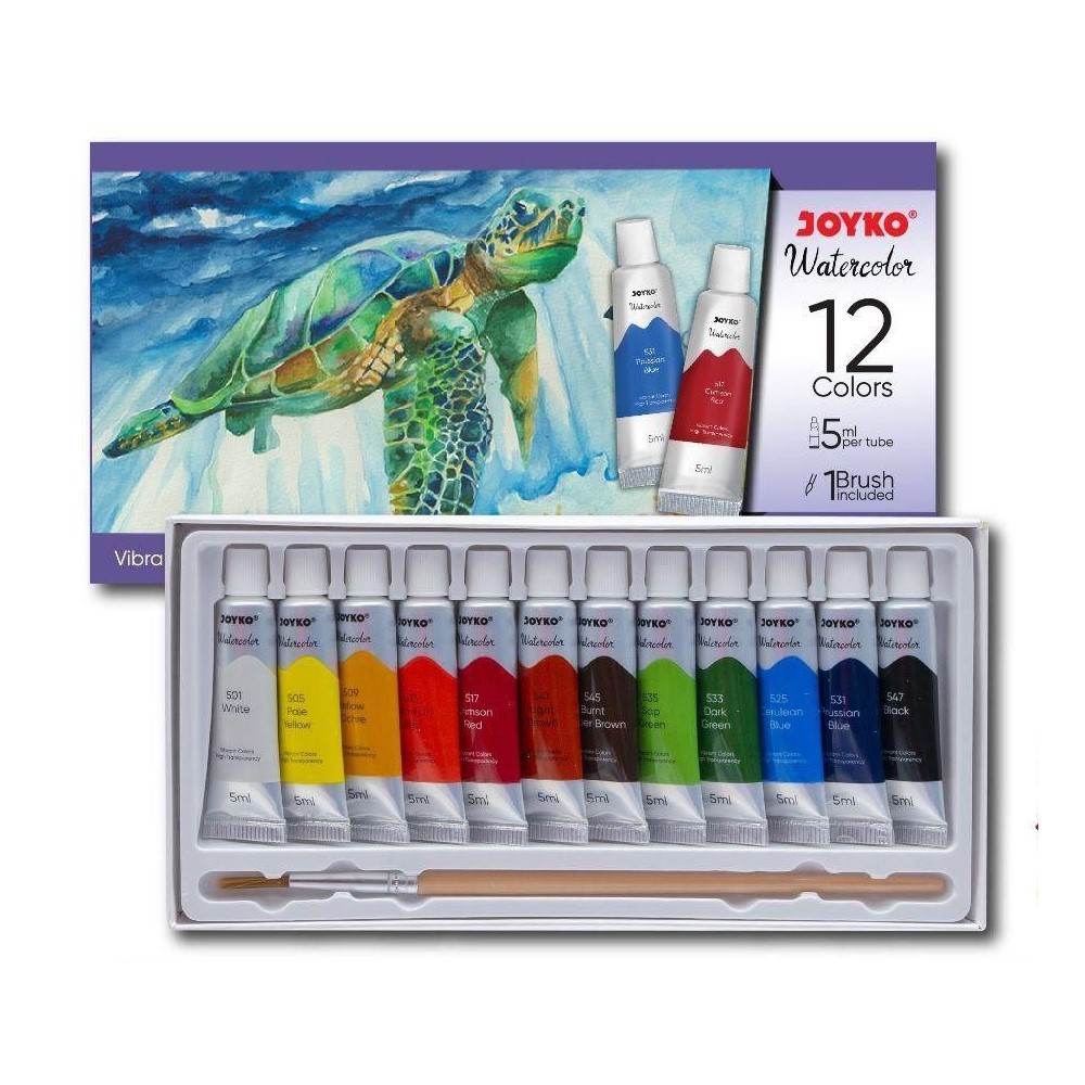 

BH01 Watercolor Set / Cat Air 12 Warna - Joyko WC-4-12 MURAH