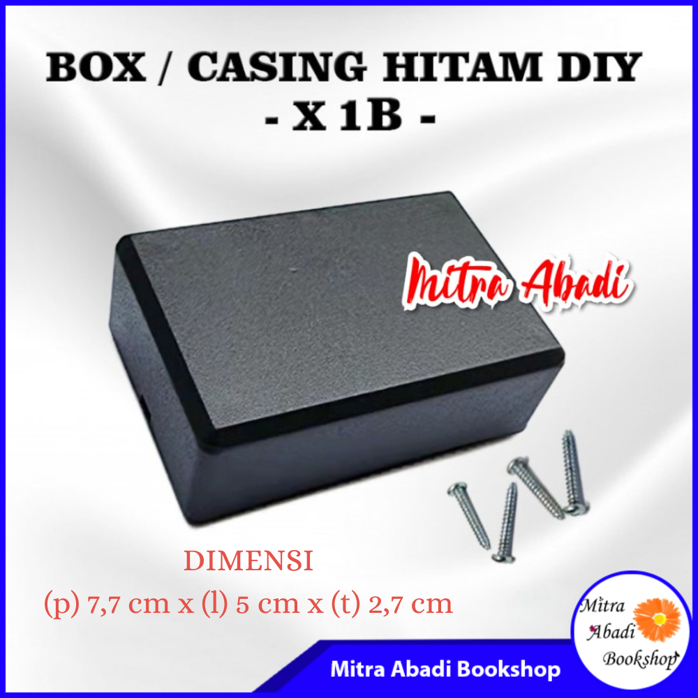 Box Kotak Casing Plastik X1B for Komponen DIY Ukuran 7,7 x 5 x 2,7 cm