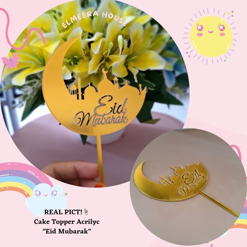Cake Topper Akrilik Idul Fitri