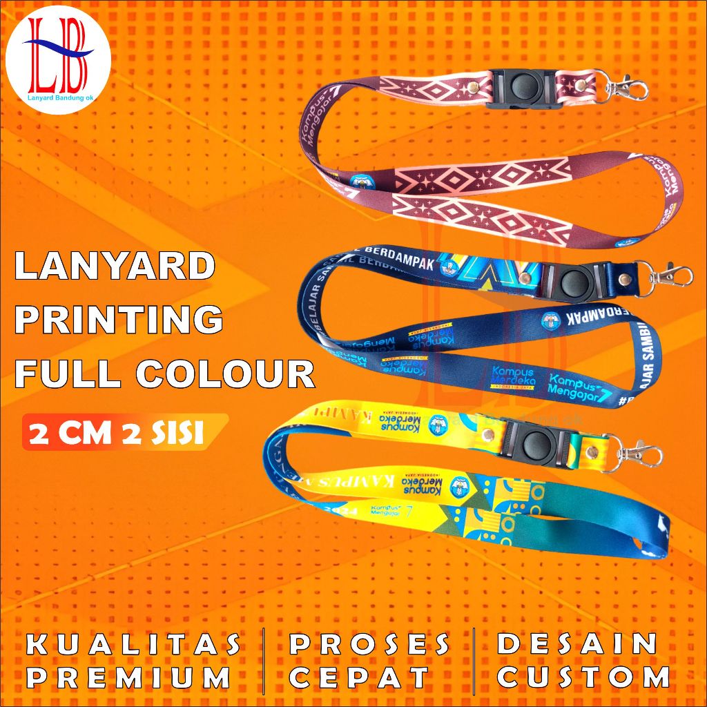 

Custom lanyardsublim 2cm/cetak lanyard id card printing full color 2 sisi /lanyard custom printing/gantungan id card custom