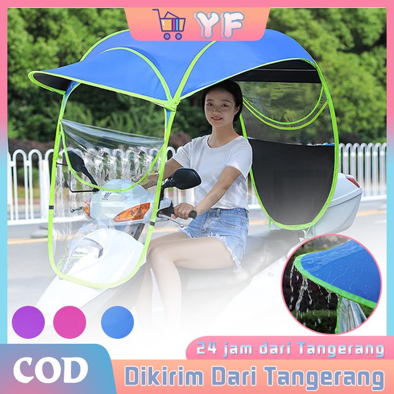 Payung Tenda Motor Anti Hujan Panas Kanopi Motor/Sepeda Listrik