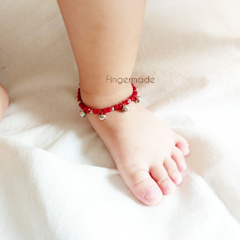 Gelang Anak Kristal Lonceng / Gelang Kaki Bayi