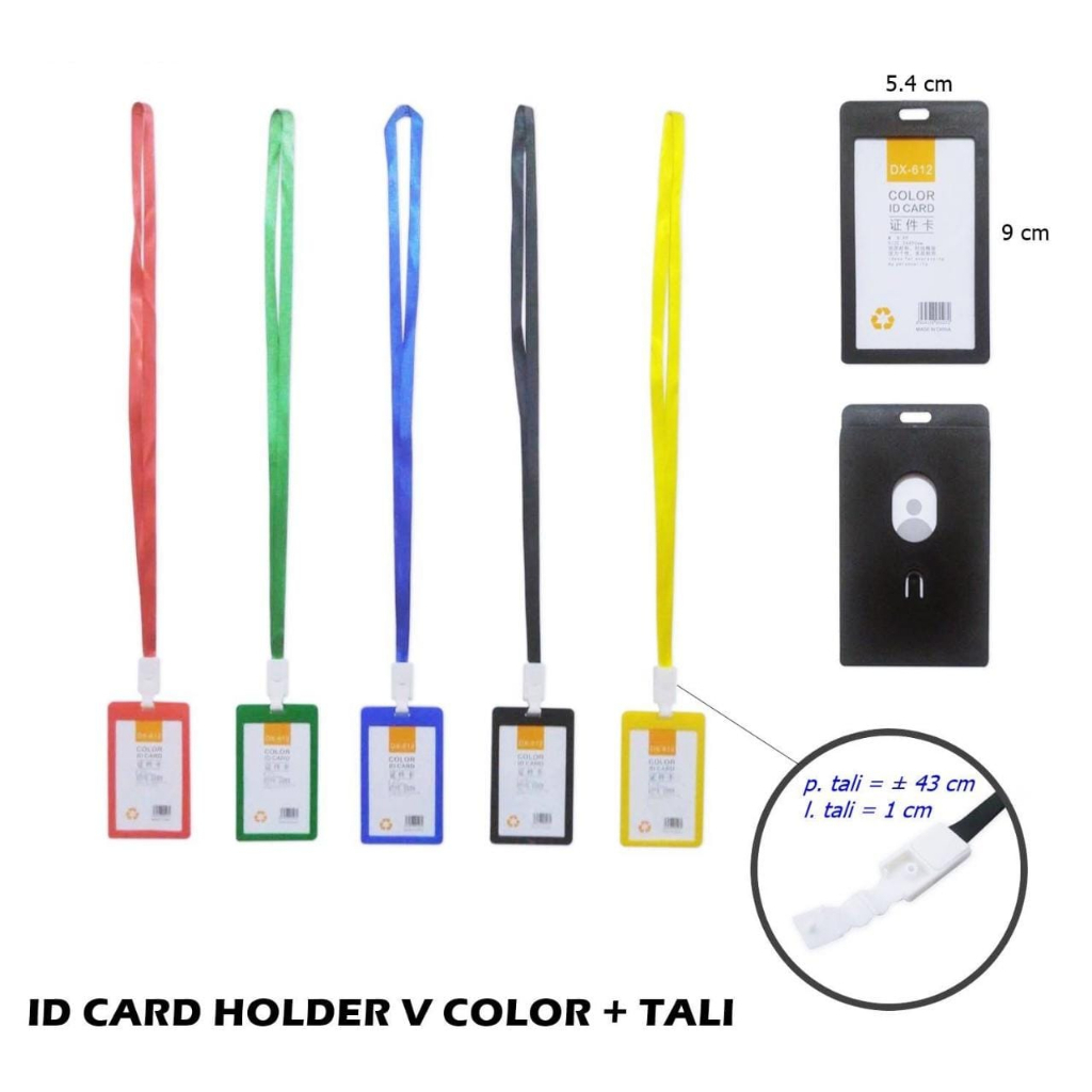 

Name Tag ID CARD Holder 2 Sisi / lanyard, dapat tali