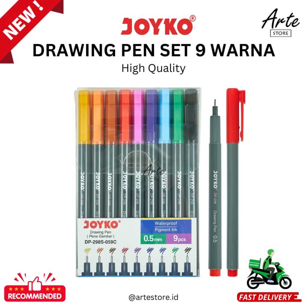 Drawing Pen Set Joyko 9 Warna